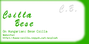 csilla bese business card